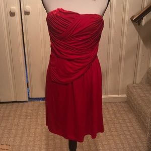 Red mid dress